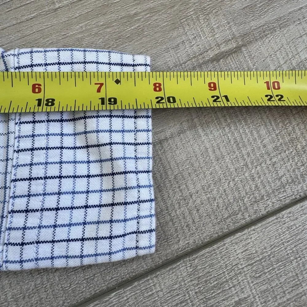 Ralph Lauren Kids Boys Plaid Long Sleeve Button Down Shirt Size 12 Blue White